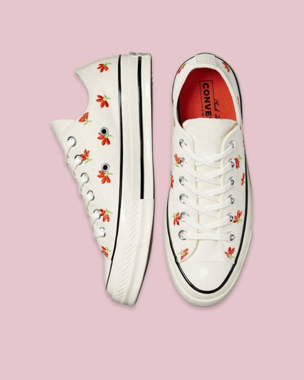 Converse Chuck 70 Embroidered Garden Party Nizke Superge Bež | CV-459PXM