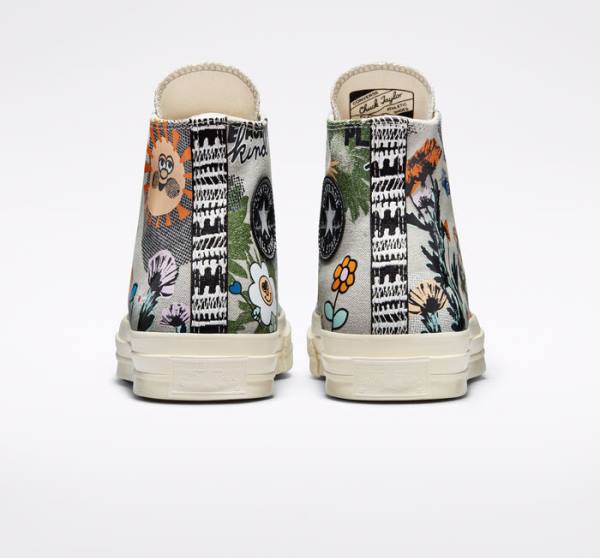 Converse Chuck 70 Floral Visoke Superge Olivno Zelene | CV-081RWD