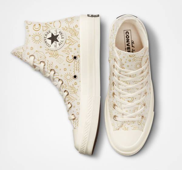 Converse Chuck 70 Golden Elements Visoke Superge Svetloba Zlato / Črna | CV-074TCD