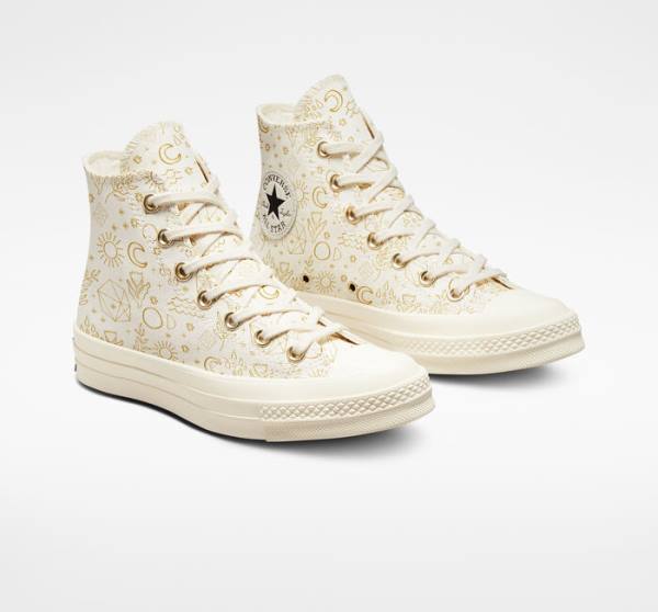 Converse Chuck 70 Golden Elements Visoke Superge Svetloba Zlato / Črna | CV-074TCD