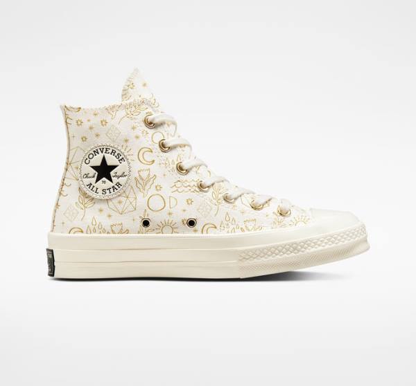 Converse Chuck 70 Golden Elements Visoke Superge Svetloba Zlato / Črna | CV-074TCD