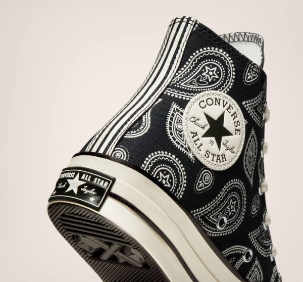 Converse Chuck 70 Paisley Visoke Superge Črna | CV-985PWK