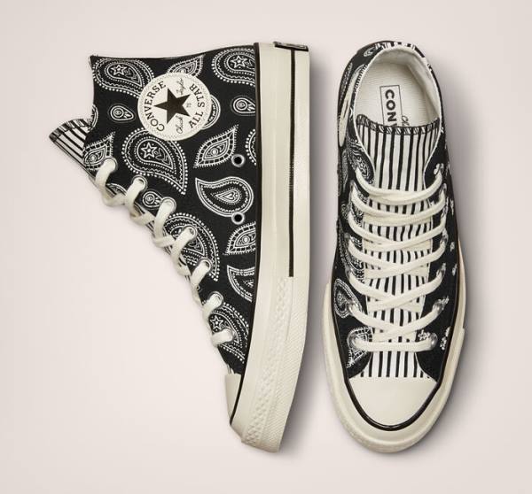 Converse Chuck 70 Paisley Visoke Superge Črna | CV-985PWK