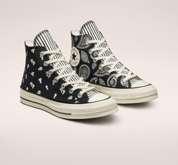 Converse Chuck 70 Paisley Visoke Superge Črna | CV-985PWK