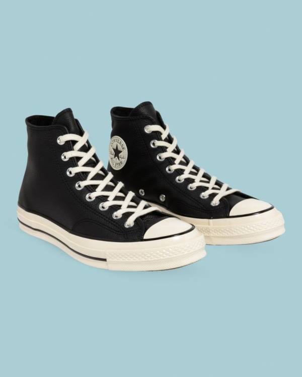 Converse Chuck 70 Seasonal Usnje Visoke Superge Črna | CV-124JXP