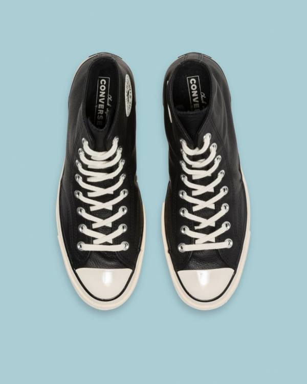 Converse Chuck 70 Seasonal Usnje Visoke Superge Črna | CV-124JXP