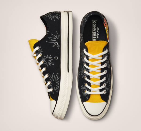 Converse Chuck 70 Sunny Floral Nizke Superge Črna | CV-602TGR