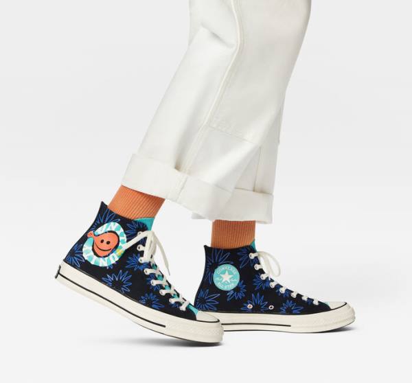 Converse Chuck 70 Sunny Floral Visoke Superge Turkizna | CV-206TFR