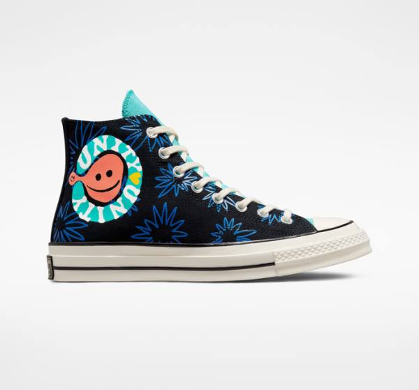 Converse Chuck 70 Sunny Floral Visoke Superge Turkizna | CV-206TFR