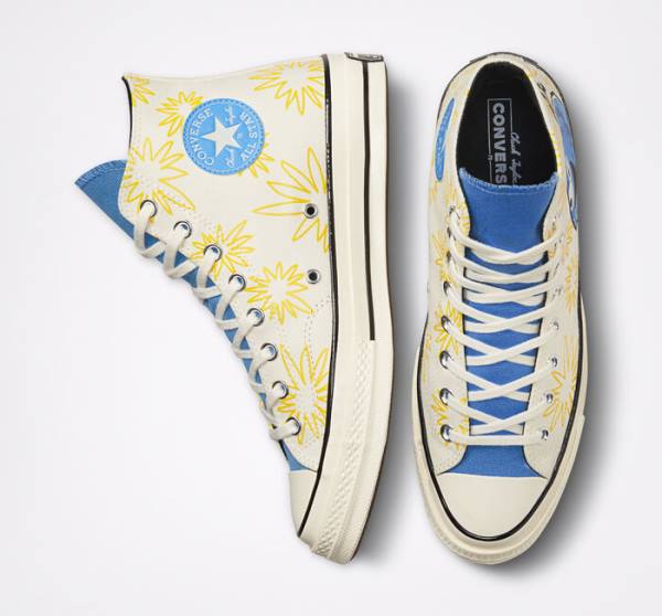 Converse Chuck 70 Sunny Floral Visoke Superge Modra | CV-591RKZ