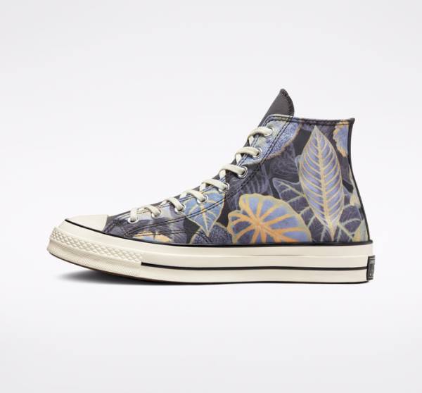 Converse Chuck 70 Tropical Leaf Visoke Superge Črna | CV-038PGY