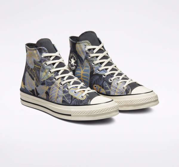 Converse Chuck 70 Tropical Leaf Visoke Superge Črna | CV-038PGY