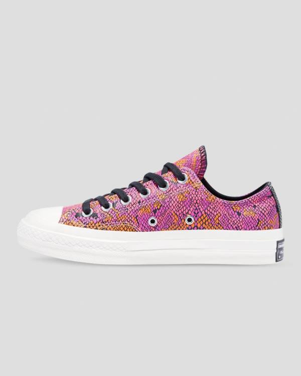 Converse Chuck 70 Usnje Printed Nizke Superge Roza Oranžna | CV-089YLW