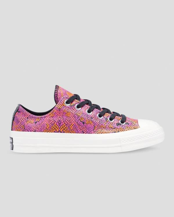 Converse Chuck 70 Usnje Printed Nizke Superge Roza Oranžna | CV-089YLW