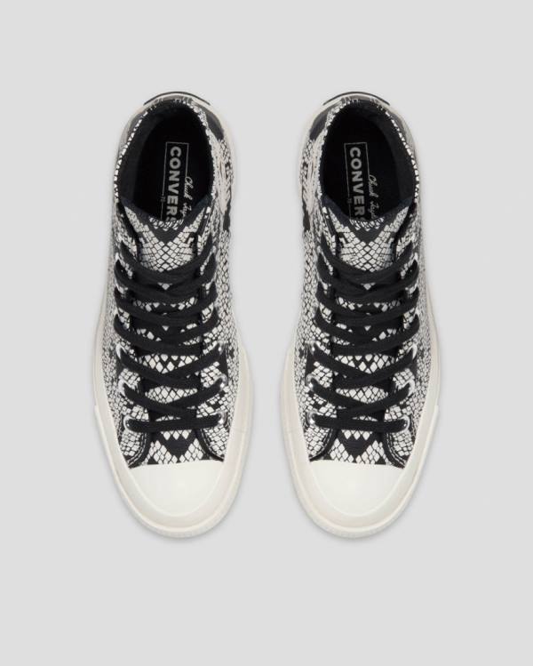 Converse Chuck 70 Usnje Snake Print Visoke Superge Bež Črna | CV-798XFA