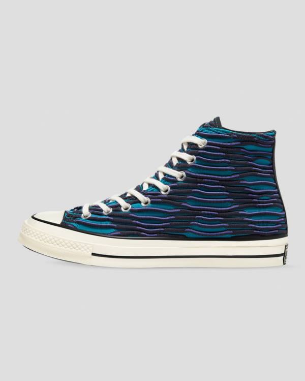 Converse Chuck 70 Wavy Knit Visoke Superge Modra | CV-047ZSH