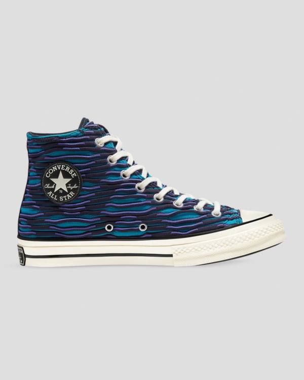 Converse Chuck 70 Wavy Knit Visoke Superge Modra | CV-047ZSH