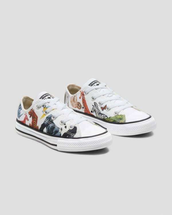 Converse Chuck Taylor All Star Animal Print Nizke Superge Bela | CV-560NPJ