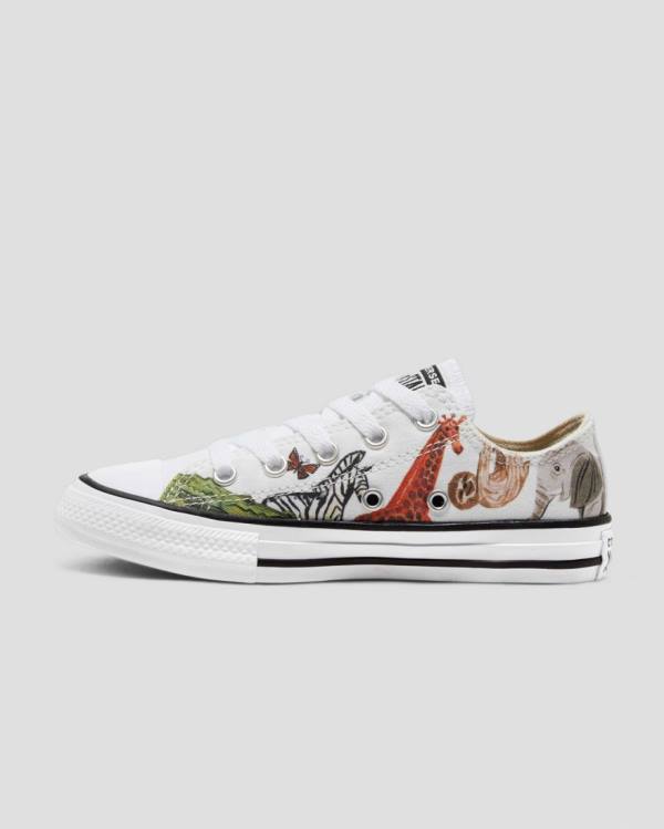 Converse Chuck Taylor All Star Animal Print Nizke Superge Bela | CV-560NPJ