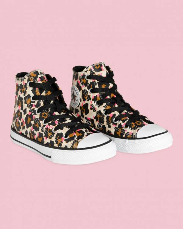 Converse Chuck Taylor All Star Animal Print Visoke Superge Črna | CV-593OED