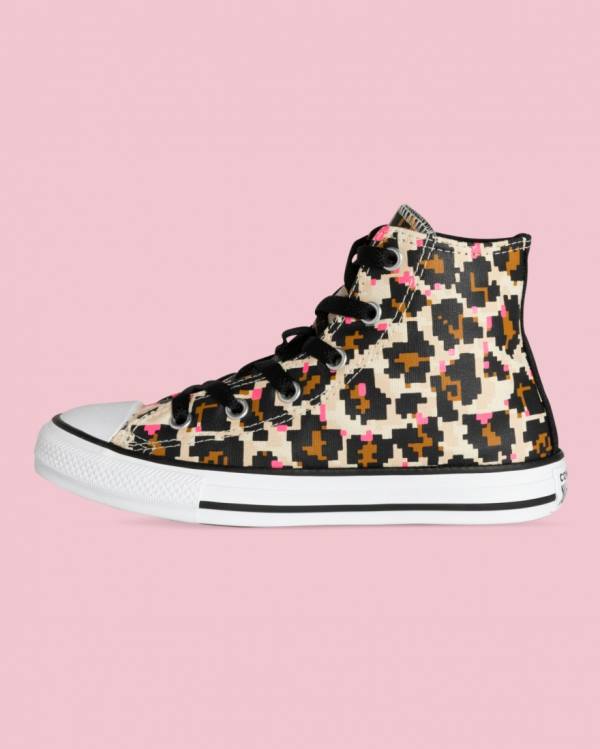 Converse Chuck Taylor All Star Animal Print Visoke Superge Črna | CV-593OED