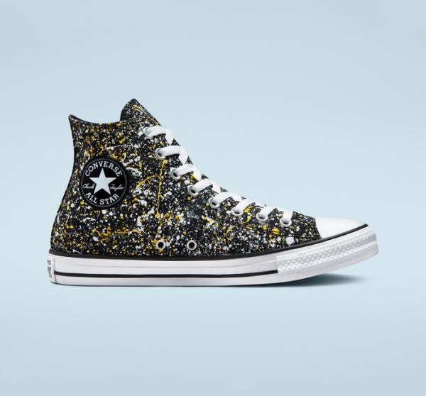 Converse Chuck Taylor All Star Archive Paint Splatter Visoke Superge Črna / Bela | CV-187GUB