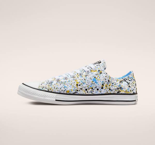 Converse Chuck Taylor All Star Archive Paint Splatter Nizke Superge Bela / Modra | CV-978NGC