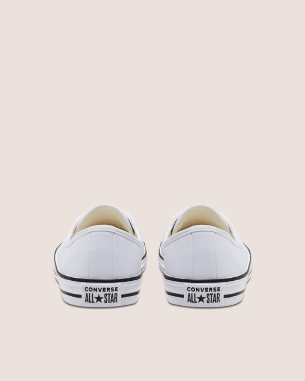 Converse Chuck Taylor All Star Ballet Lace Faux Usnje Slip Nizke Superge Bela | CV-431UNT