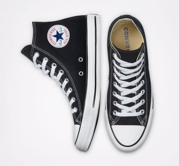 Converse Chuck Taylor All Star Black Visoke Superge Črna | CV-701ZUG