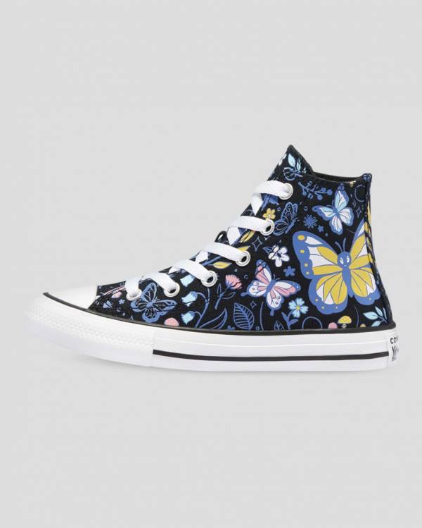 Converse Chuck Taylor All Star Butterfly Fun Visoke Superge Črna | CV-768TVU