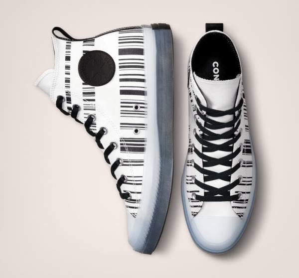 Converse Chuck Taylor All Star CX Translucent Barcode Visoke Superge Bela / Črna | CV-602ZOR