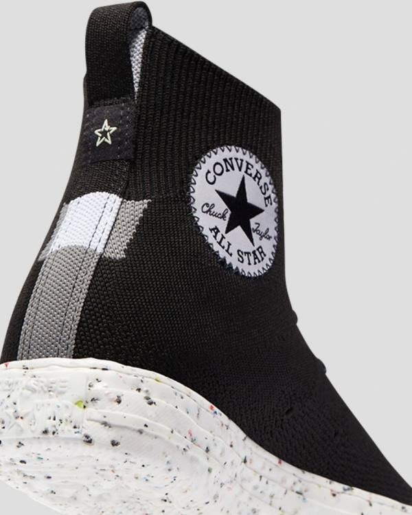 Converse Chuck Taylor All Star Crater Renew Knit Visoke Superge Črna | CV-764FMJ