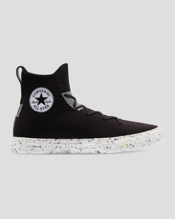 Converse Chuck Taylor All Star Crater Renew Knit Visoke Superge Črna | CV-764FMJ