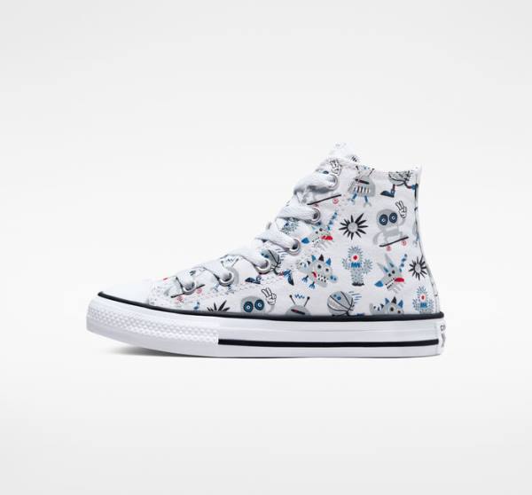 Converse Chuck Taylor All Star Creatures Visoke Superge Bela / Siva / Modra | CV-123UFE