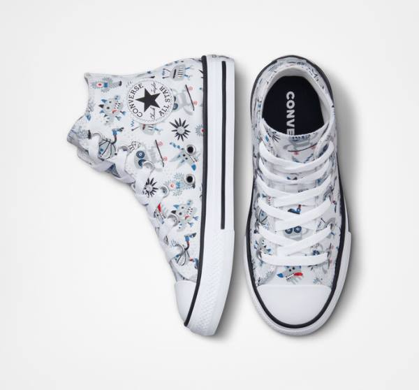 Converse Chuck Taylor All Star Creatures Visoke Superge Bela / Siva / Modra | CV-123UFE