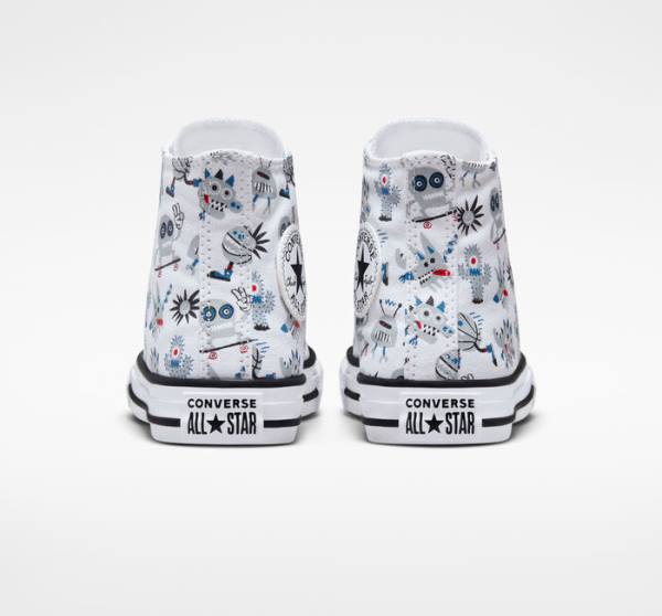 Converse Chuck Taylor All Star Creatures Visoke Superge Bela / Siva / Modra | CV-123UFE