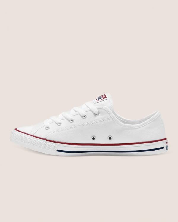 Converse Chuck Taylor All Star Dainty Basic Canvas Nizke Superge Bela | CV-418QLU