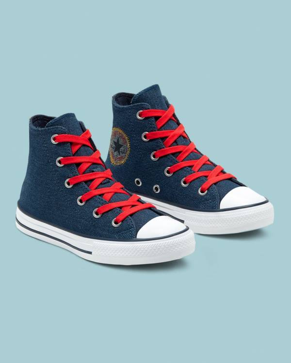 Converse Chuck Taylor All Star Denim Reverse Twill Visoke Superge Modra | CV-247SDI