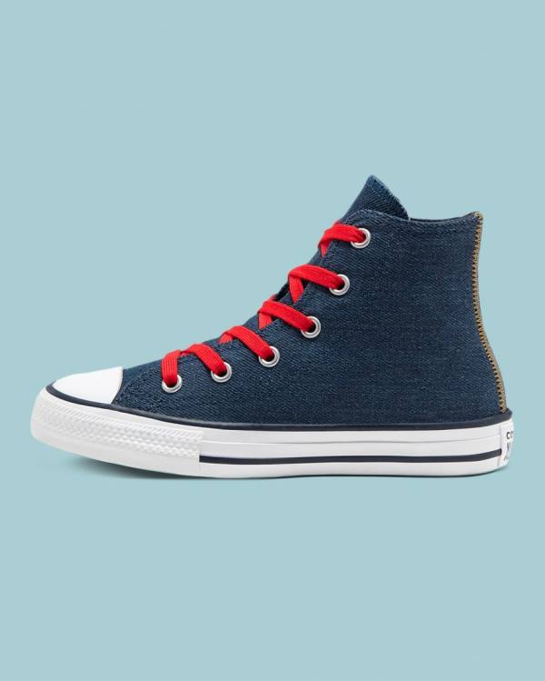 Converse Chuck Taylor All Star Denim Reverse Twill Visoke Superge Modra | CV-247SDI