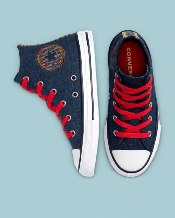 Converse Chuck Taylor All Star Denim Reverse Twill Visoke Superge Modra | CV-247SDI