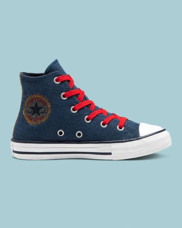 Converse Chuck Taylor All Star Denim Reverse Twill Visoke Superge Modra | CV-247SDI