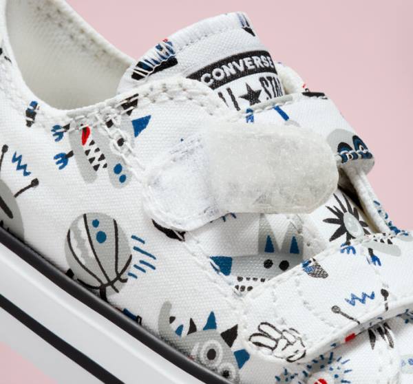 Converse Chuck Taylor All Star Easy-On Creatures Nizke Superge Bela / Siva / Modra | CV-056YKF