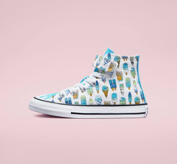 Converse Chuck Taylor All Star Easy-On Frozen Treats Visoke Superge Bela / Modra / Svetloba Zelena | CV-254YGZ