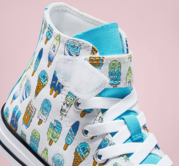 Converse Chuck Taylor All Star Easy-On Frozen Treats Visoke Superge Bela / Modra / Svetloba Zelena | CV-254YGZ