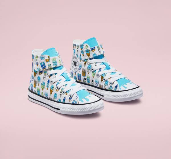 Converse Chuck Taylor All Star Easy-On Frozen Treats Visoke Superge Bela / Modra / Svetloba Zelena | CV-254YGZ