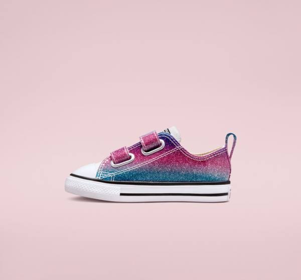 Converse Chuck Taylor All Star Easy-On Glitter Drip Nizke Superge Bela / Bež Bela / Vijolična | CV-860AGW