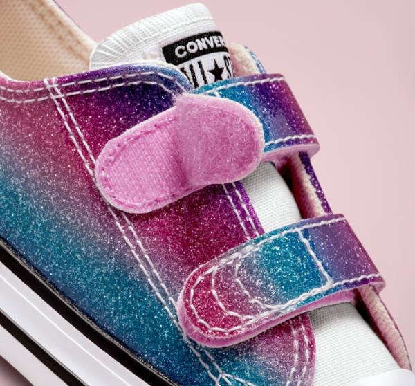 Converse Chuck Taylor All Star Easy-On Glitter Drip Nizke Superge Bela / Bež Bela / Vijolična | CV-860AGW