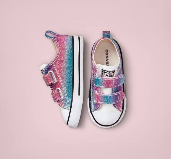 Converse Chuck Taylor All Star Easy-On Glitter Drip Nizke Superge Bela / Bež Bela / Vijolična | CV-860AGW