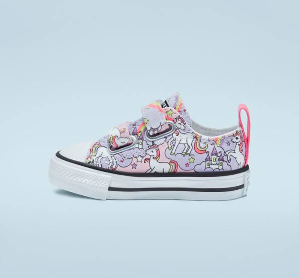 Converse Chuck Taylor All Star Easy-On Neon Unicorn Nizke Superge Roza / Večbarvni / Bela | CV-364WOB