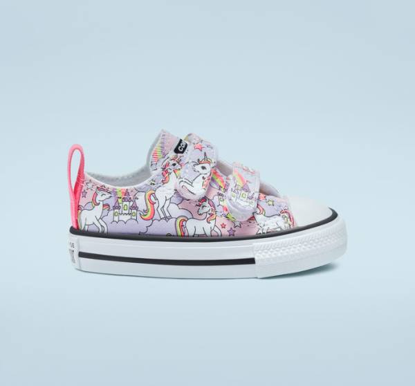 Converse Chuck Taylor All Star Easy-On Neon Unicorn Nizke Superge Roza / Večbarvni / Bela | CV-364WOB